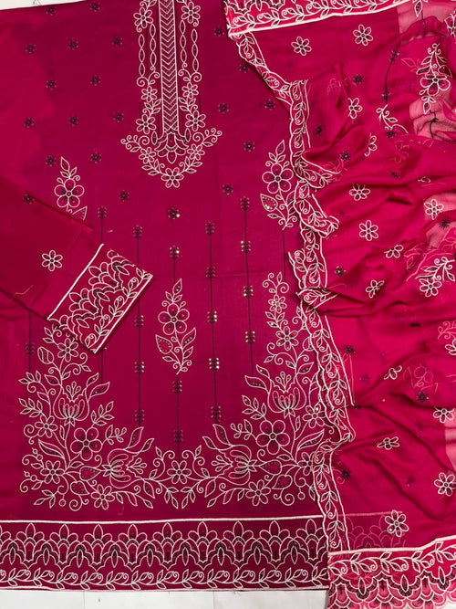 Lawn with  Embroidered -3Pc