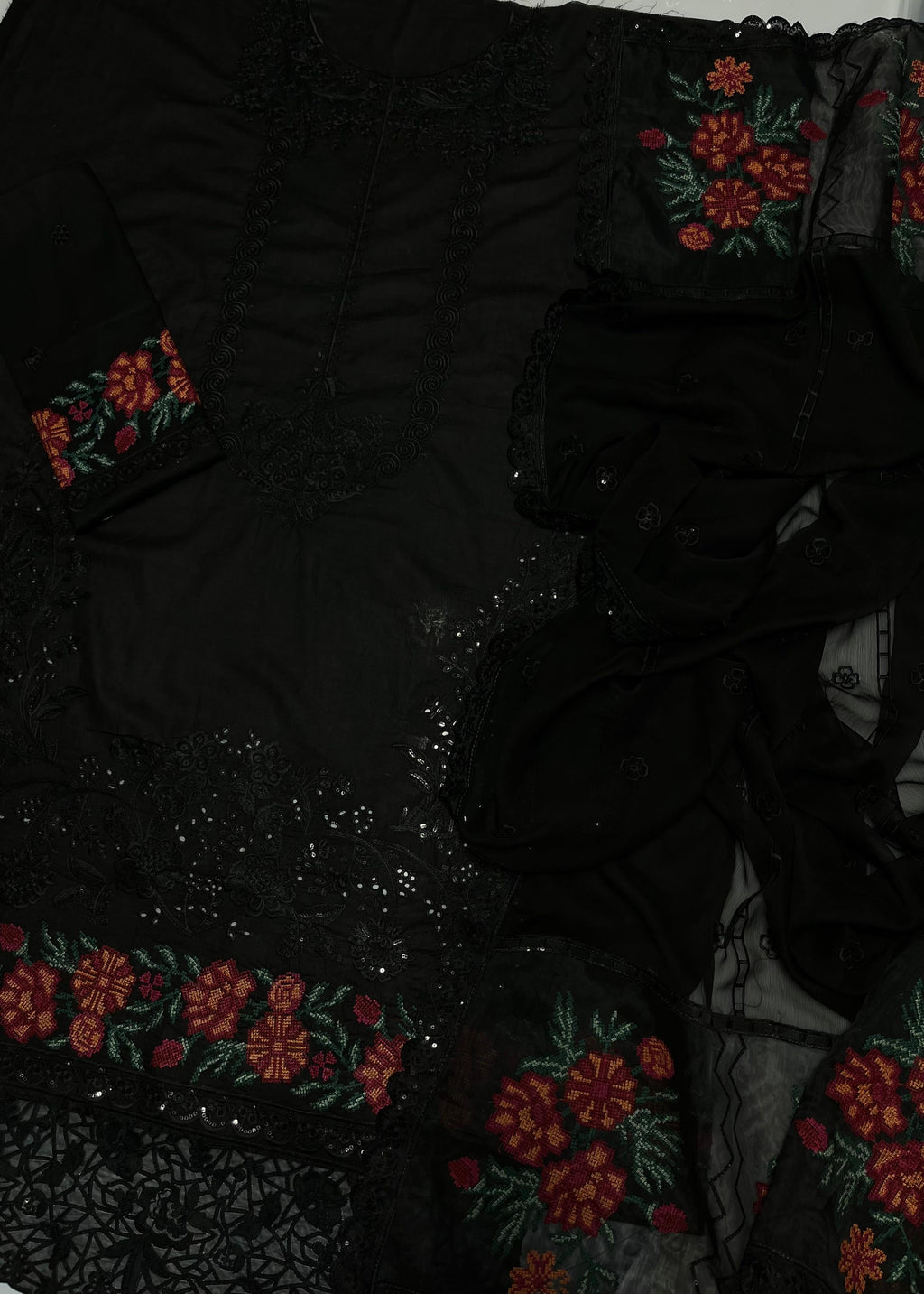 Lawn with  Embroidered -3Pc
