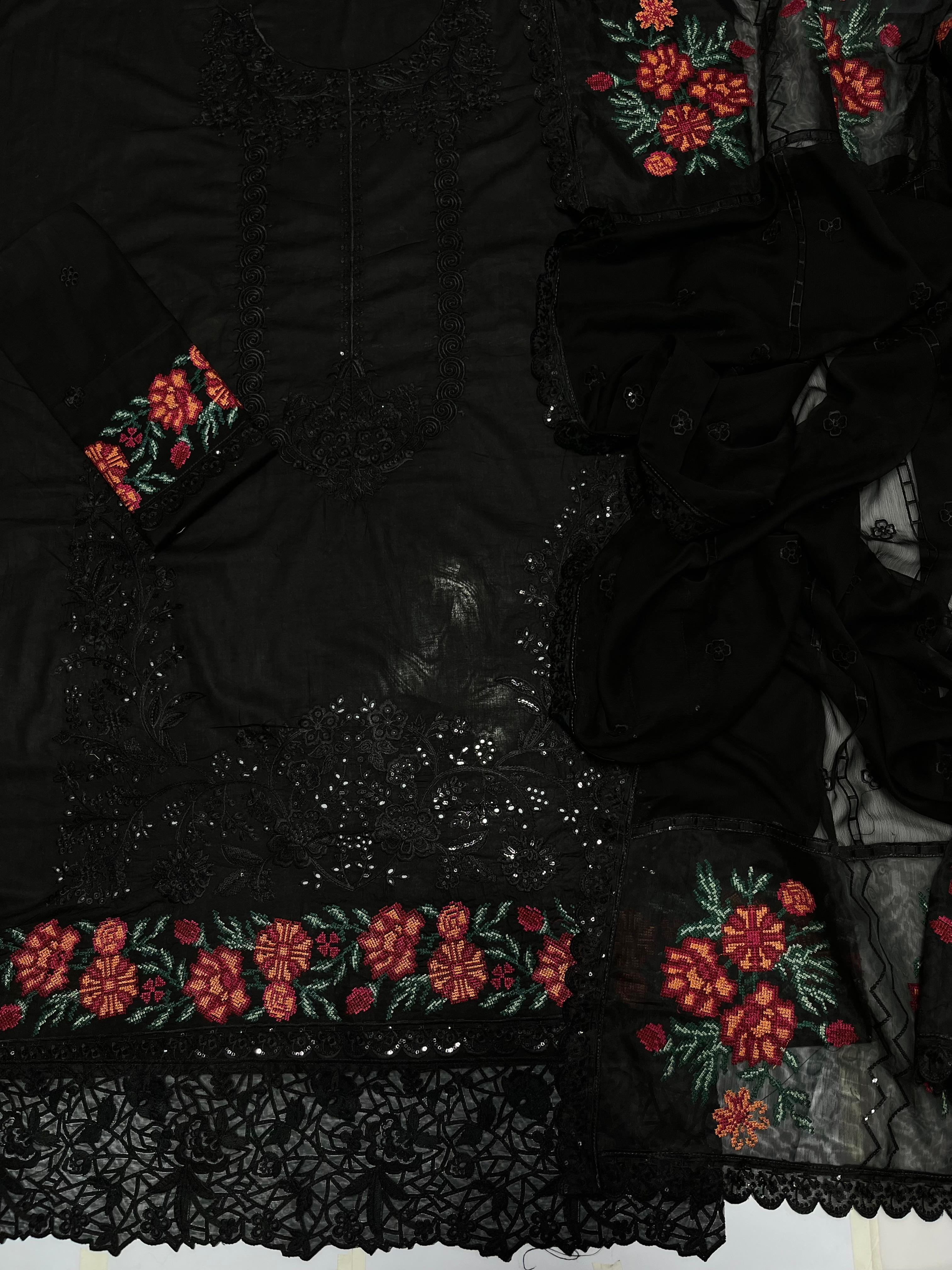 Lawn with  Embroidered -3Pc